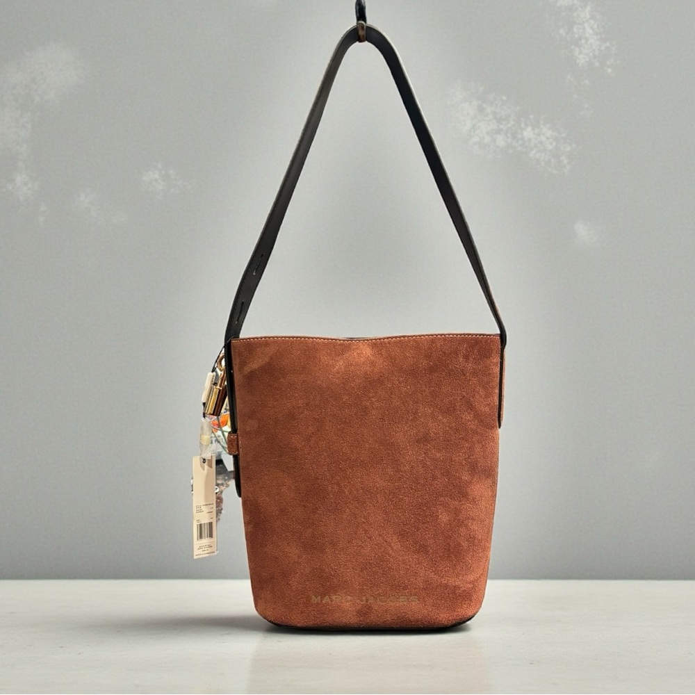 MARC JACOBS Suede Shoulder Bag in Cognac  (NWT)